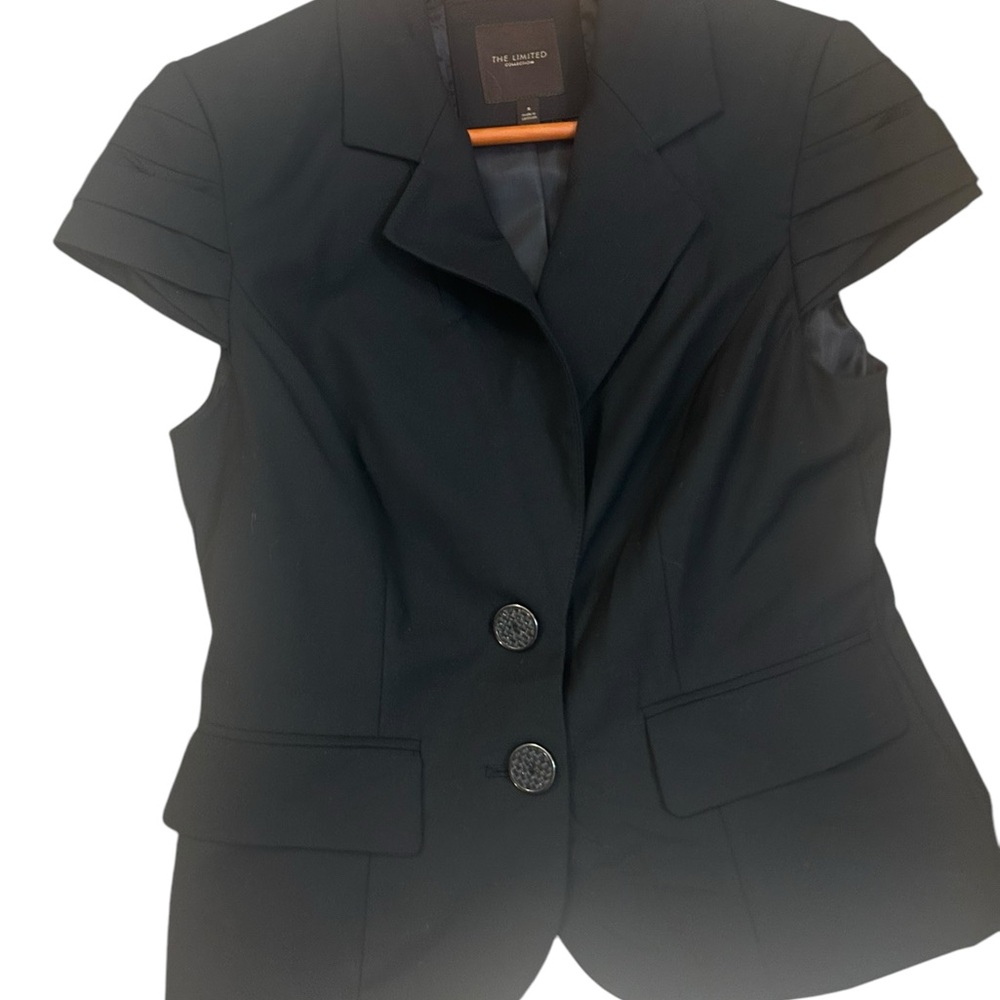 The Limited Black Blazer Size Small and Cream Skirt Set Size 6 - Picture 3 of 5